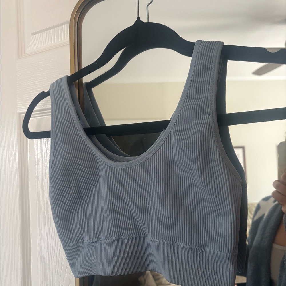 Aerie Ribbed Slate Blue Bralette